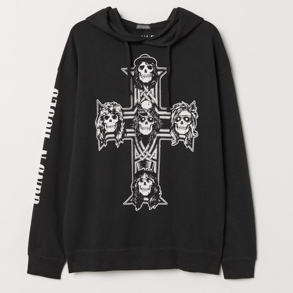 Guns N Roses Appetite For Destruction H&M rock Official Hoodie L fits XL NWT - Picture 3 of 6